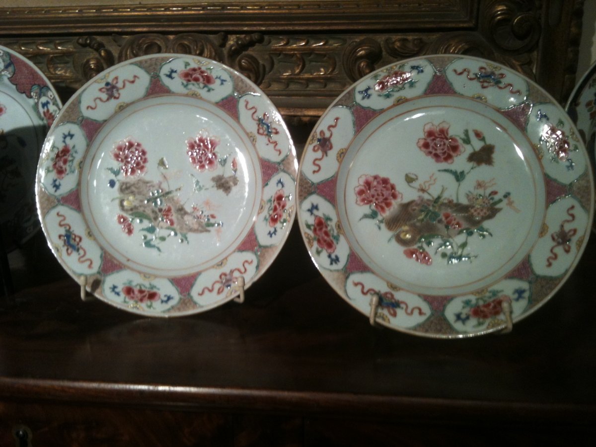 Une Paire Assiettes Porcelaine Cie Des Indes-photo-2