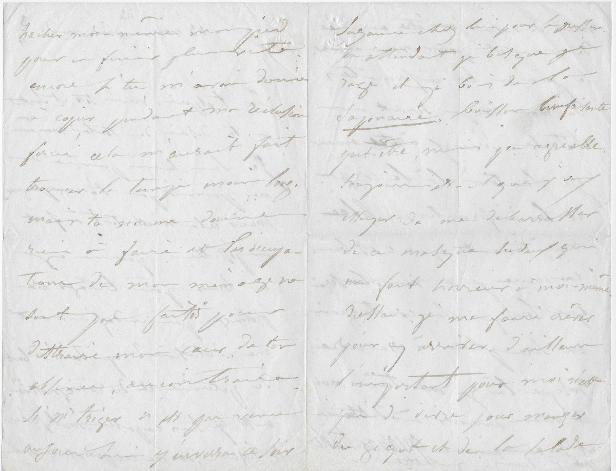 Drouet Juliette – Lettre Autographe Signée à Victor Hugo-photo-2