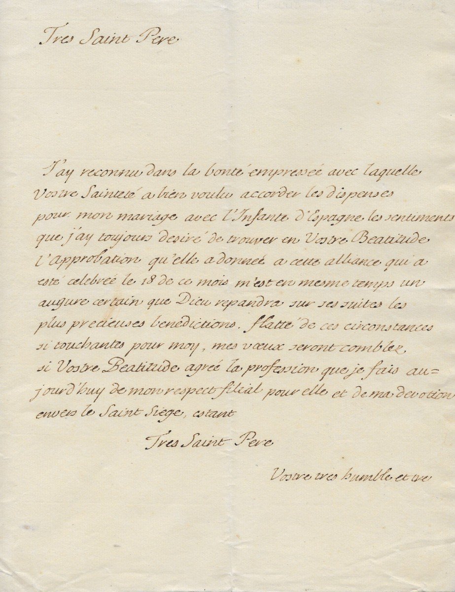 Louis Of France – Autograph Letter To The Pope