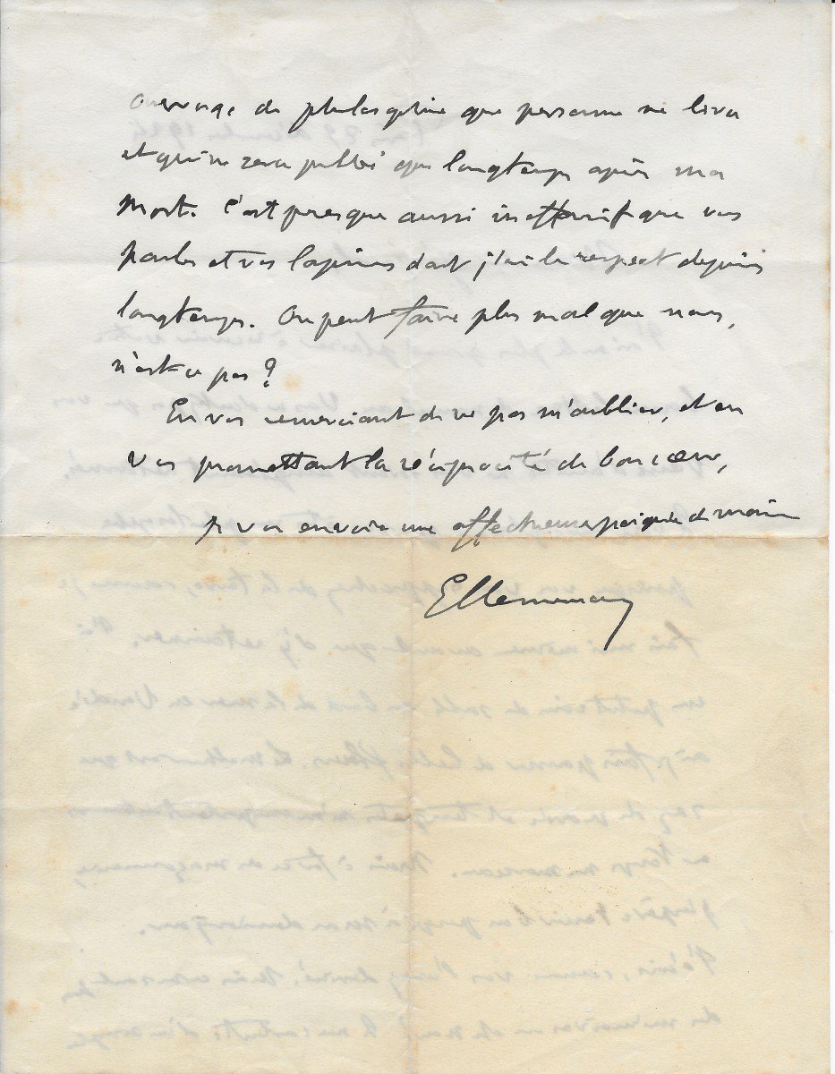 Georges Clemenceau – Lettre Autographe Signée-photo-2