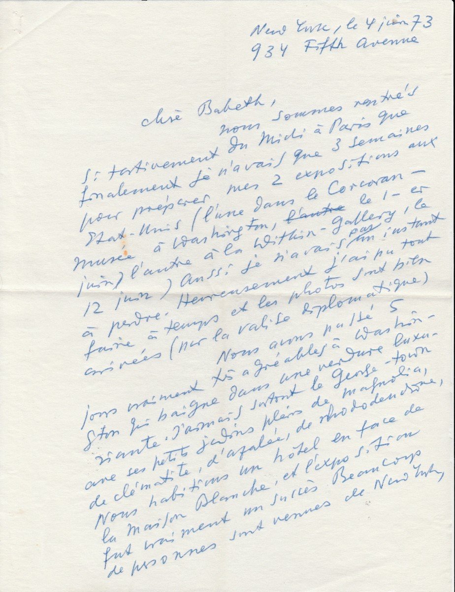 Brassaï – Signed Autograph Letter