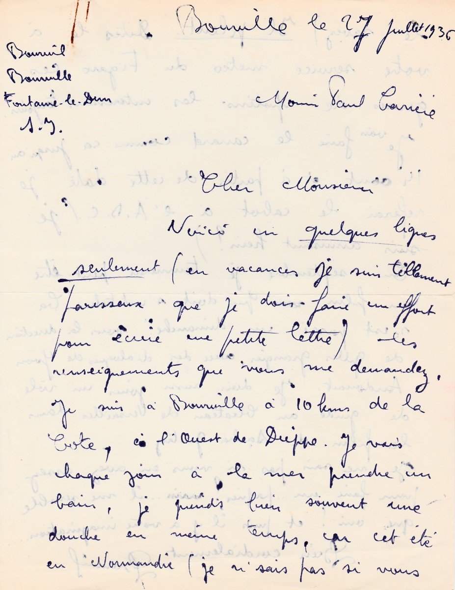 Bourvil – Signed Autograph Letter