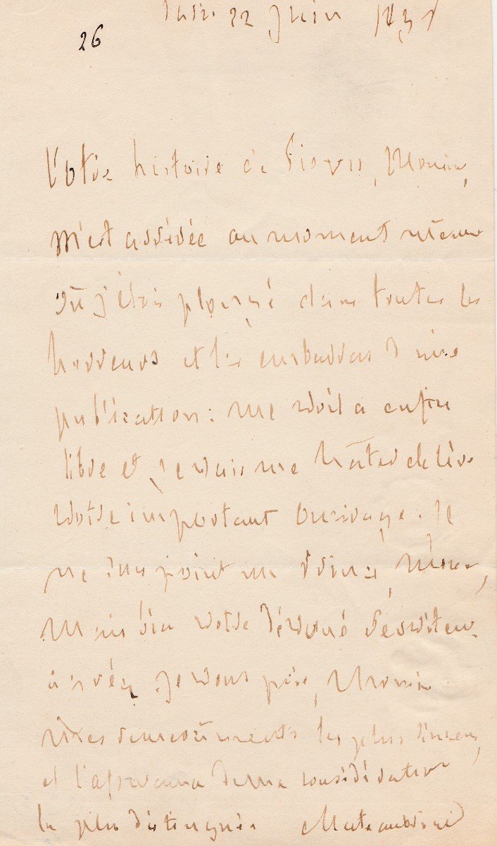 François René De Chateaubriand Autograph Letter Signed