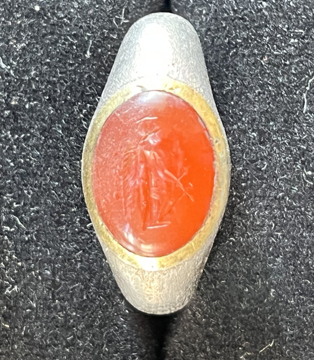 Bague romaine - intaille Minerve 