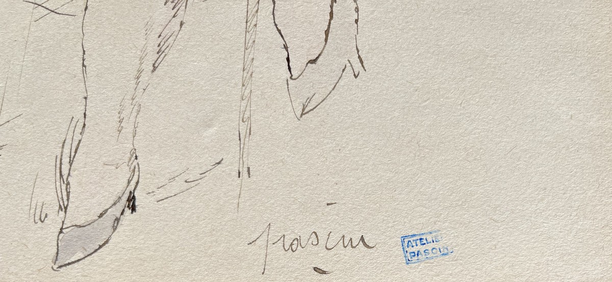 Jules PASCIN - dessin original - école de Paris-photo-2