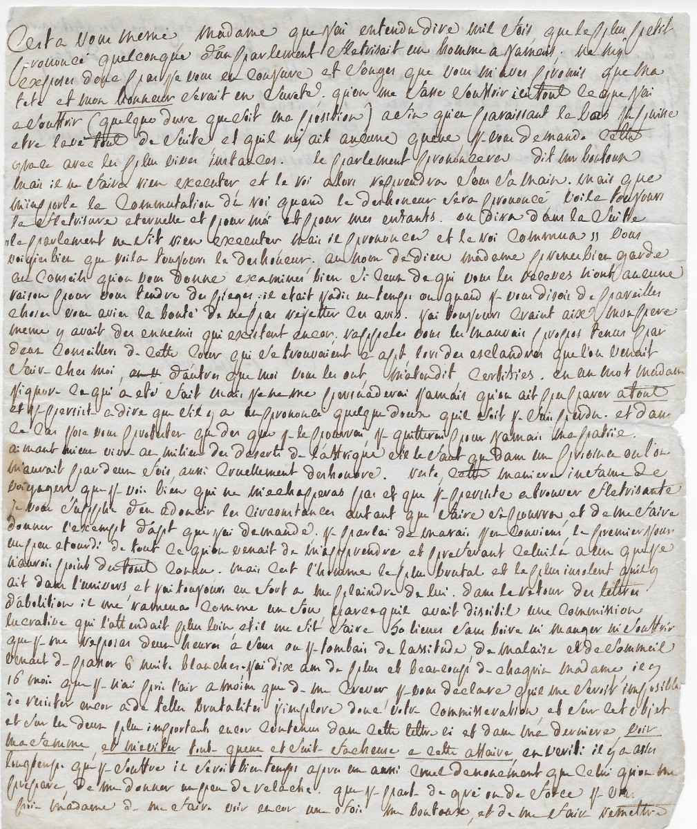 Marquis De Sade – Autograph Letter Signed 1778 – Aix-en-provence Trial