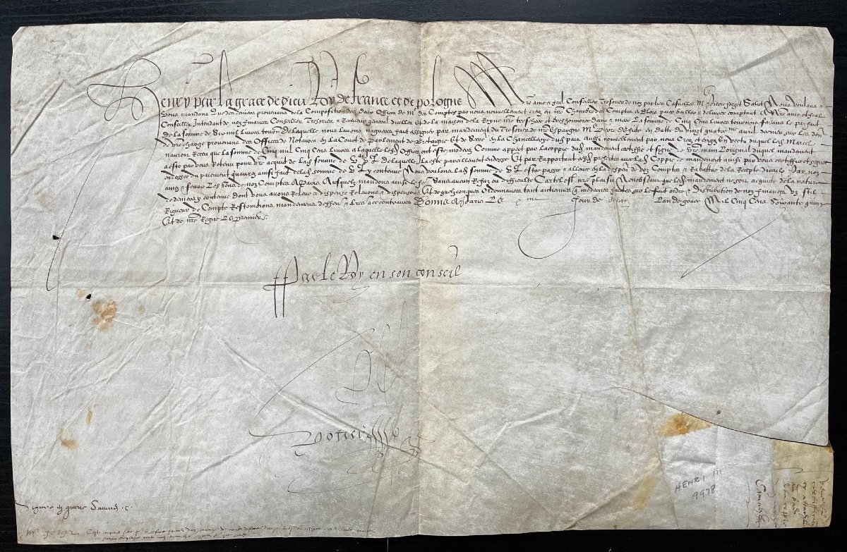 Henry III - Coin Signed 1580-photo-3