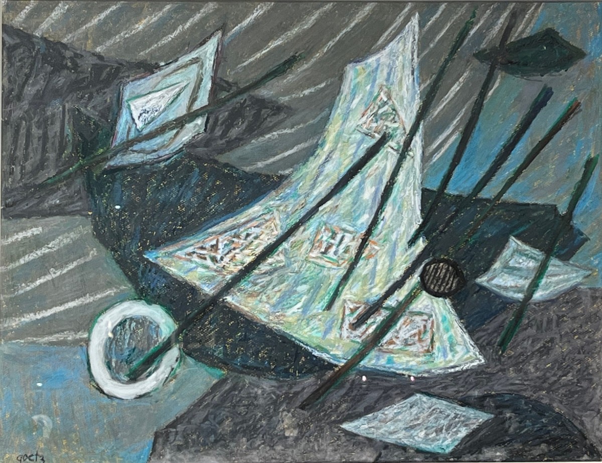 Henri GOETZ - pastel original - abstraction