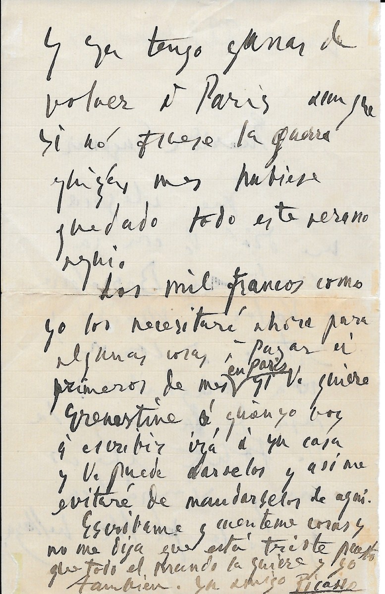 Pablo Picasso - Autographed Letter Signed-photo-2