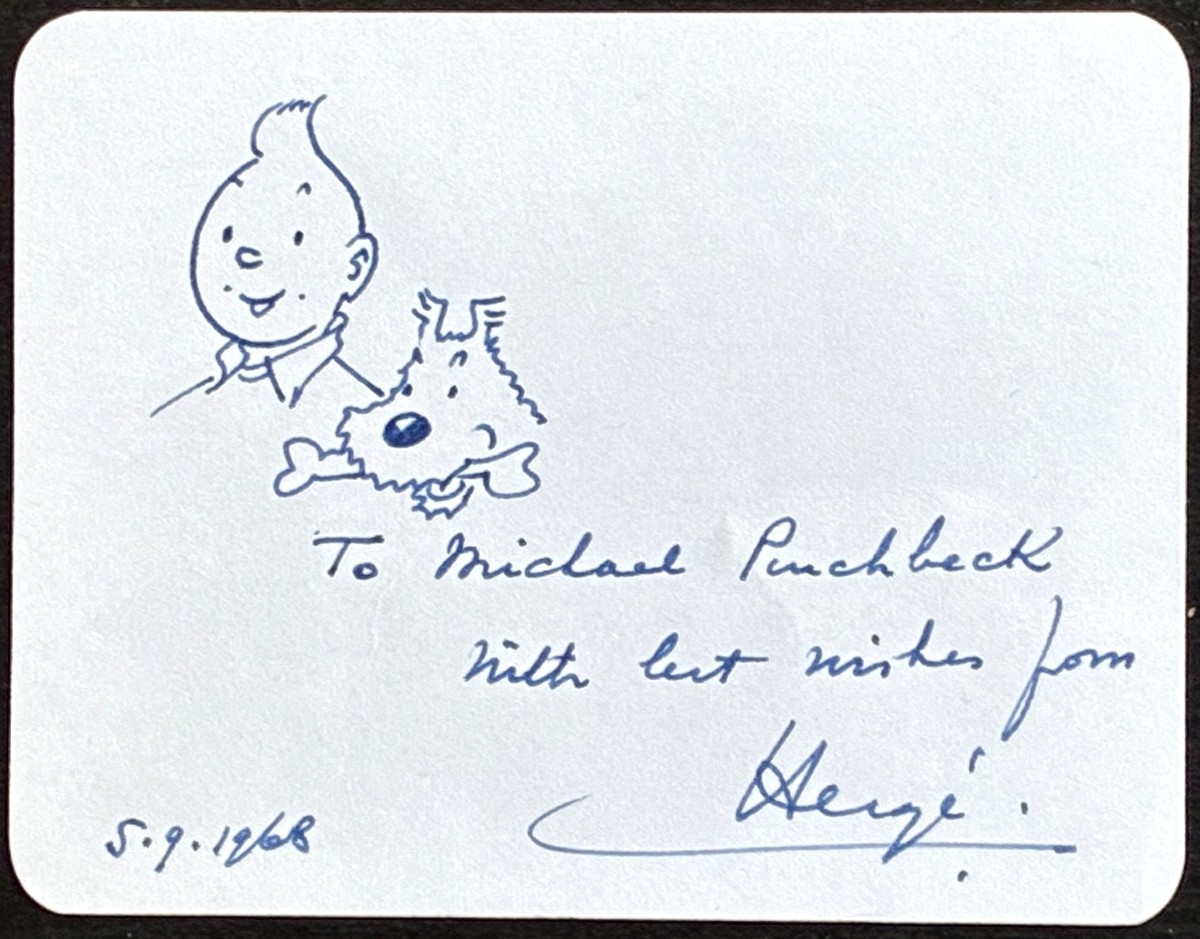 HERGE - dessin original signé