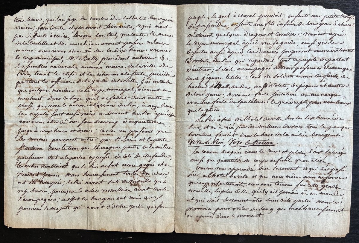 The Bastille - Autograph Letter, Signed, French Revolution, 1789-photo-2