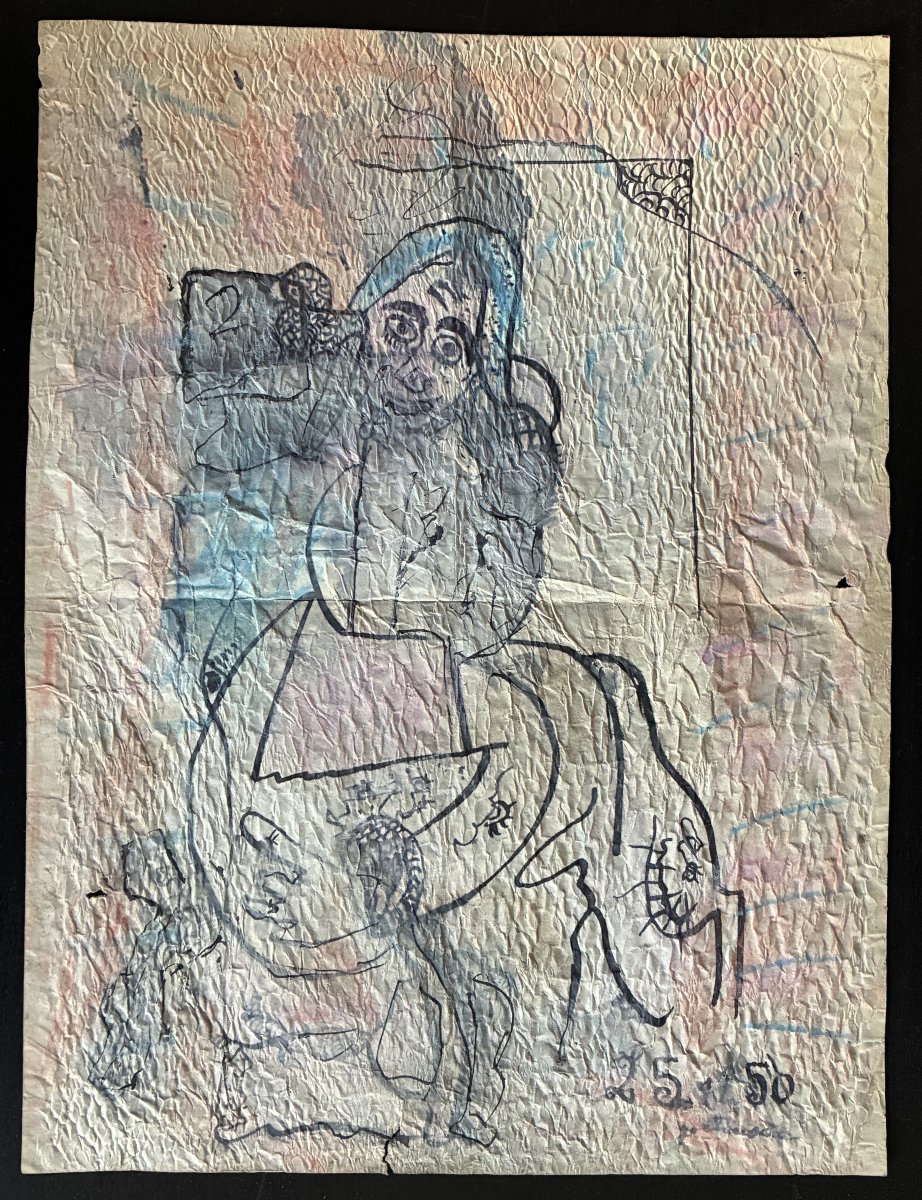 Gaston Chaissac - Original Signed Watercolor Drawing
