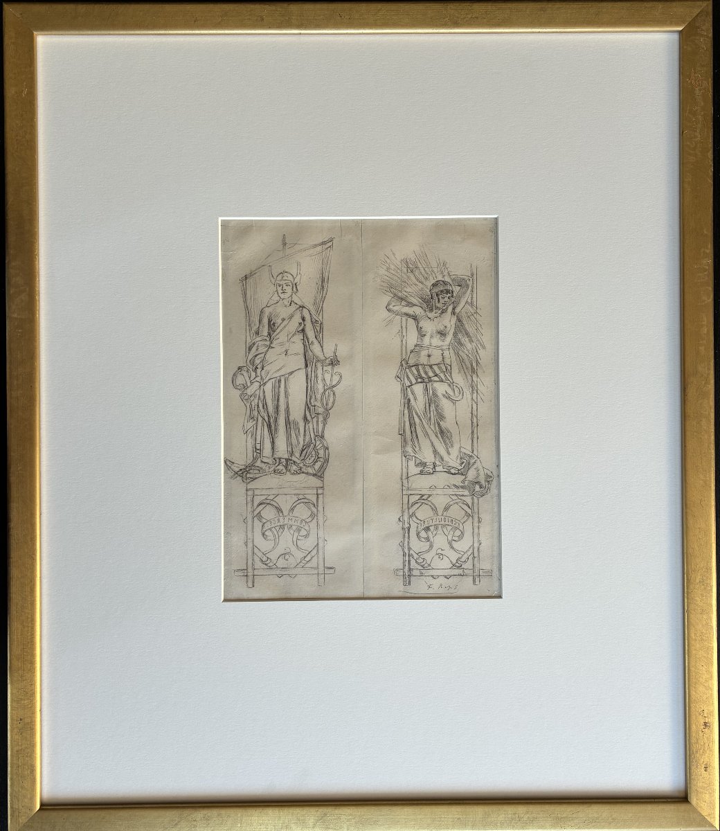 Félicien Rops - Original Signed Drawing-photo-3