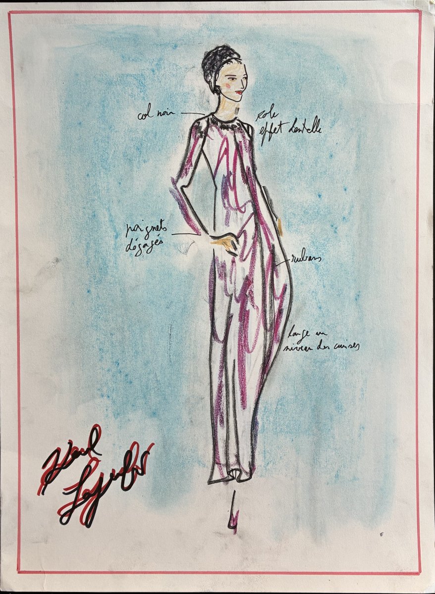 Karl Lagerfeld - Original Drawing