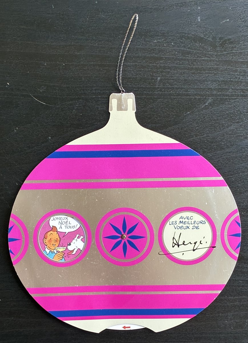 Herge - Signed Greeting Card, 1968