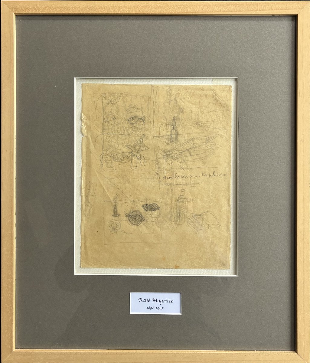 René Magritte - Original Drawing-photo-2