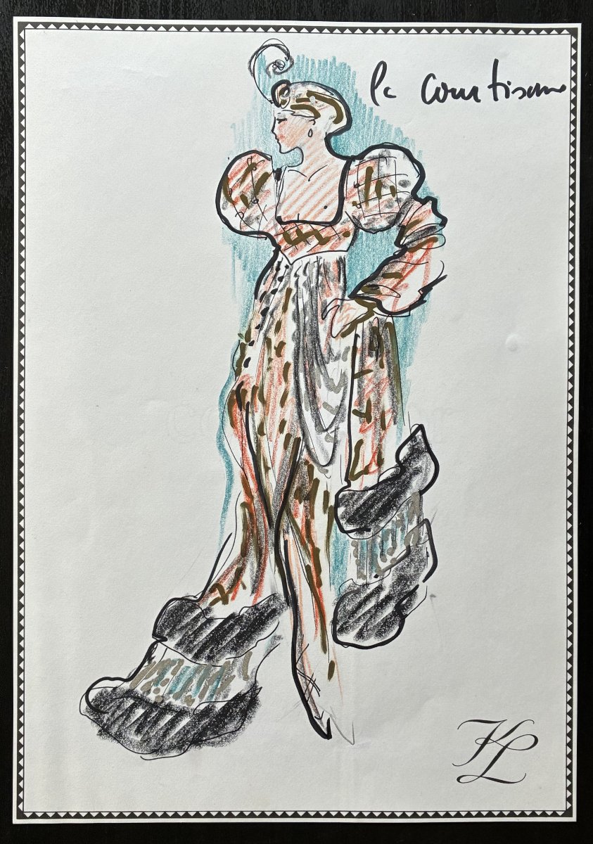 Karl Lagerfeld - Original Drawing - The Tales Of Hoffmann