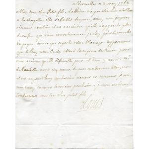 Louis XV – Lettre Autographe Signée