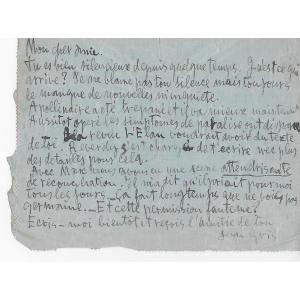 Juan Gris – Lettre Autographe Signée