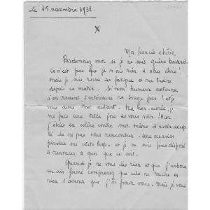 François Mitterrand – Lettre Autographe Signée à Catherine Langeais
