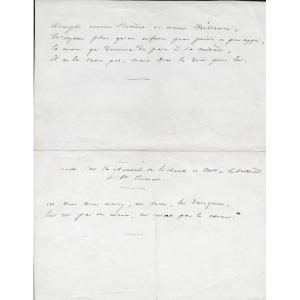 Victor Hugo – Poème Autographe