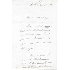 Alphonse De Lamartine – Signed Autograph Letter