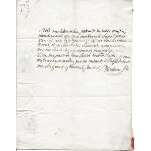 Mirabeau – Lettre Autographe Signée