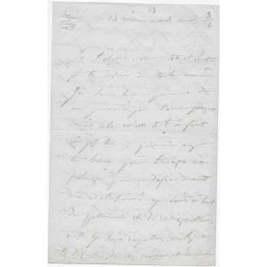 Juliette Drouet – Lettre Autographe Signée à Victor Hugo