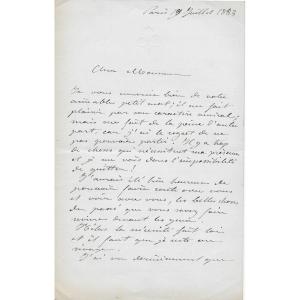 Auguste Bartholdi - Lettre Autographe Signée - Statue De La Liberté