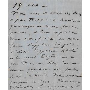 Victor Hugo – Lettre Autographe Signée 1865