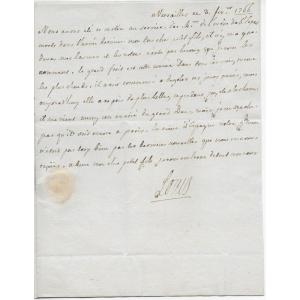 Louis XV - Lettre Autographe Signée - La Cour à Versailles