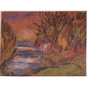 Maximilien Luce - Original Pastel Drawing