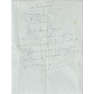 Pablo Picasso - Autograph Letter Signed