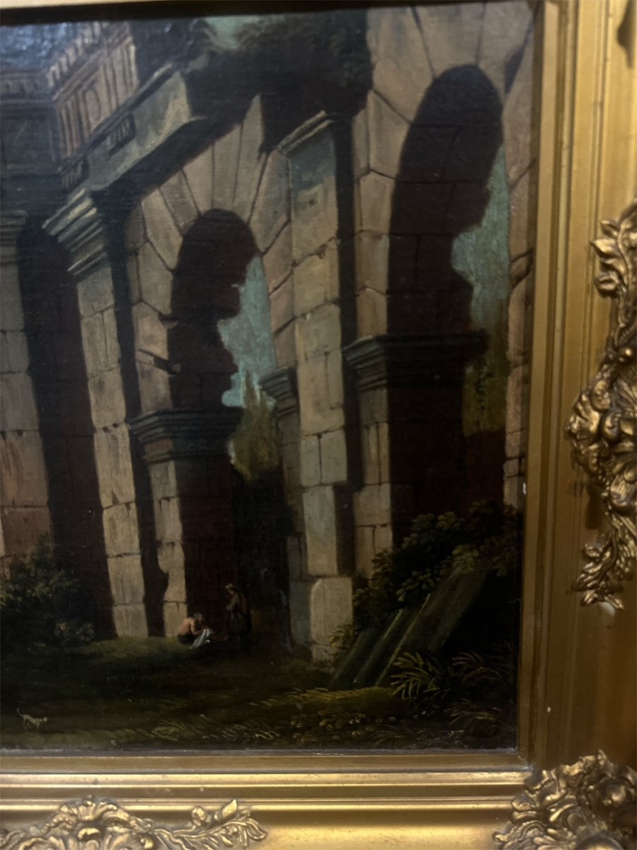 Architecture, huile sur toile-photo-3