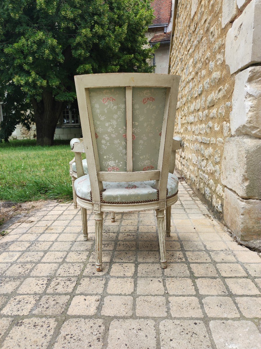 Paire De Fauteuils Louis XVI -photo-3