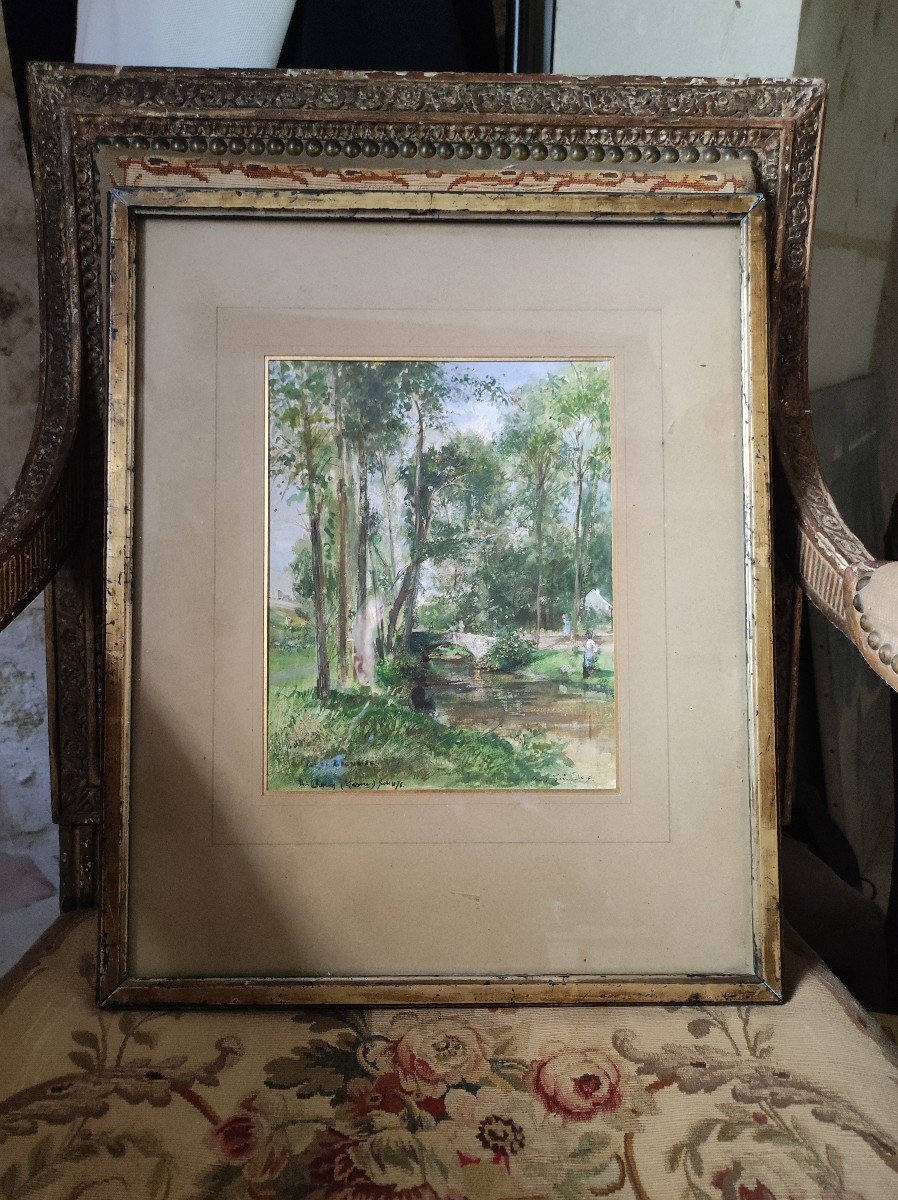 Aquarelle Charly Sur Marne 