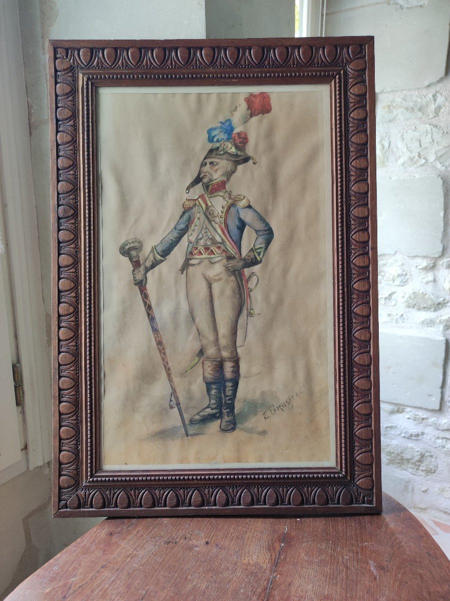 Aquarelle Tambour Major 