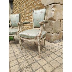 Paire De Fauteuils Louis XVI 