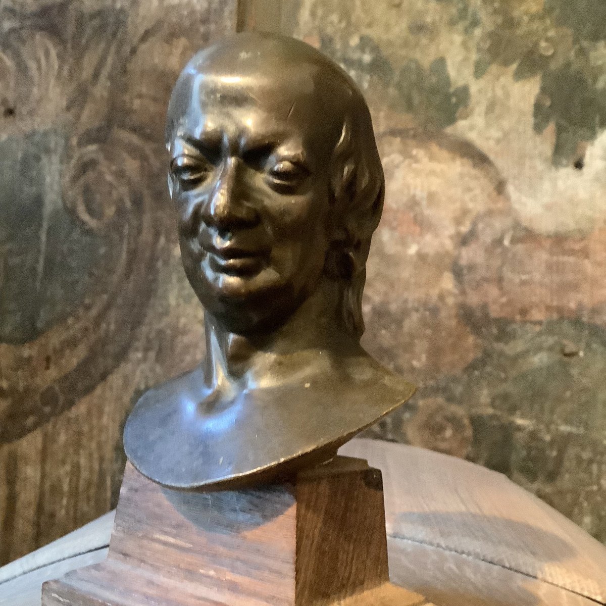 Bronze Bust Of Pierre-jean De Béranger-photo-2