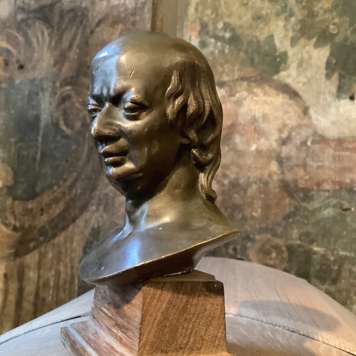 Bronze Bust Of Pierre-jean De Béranger-photo-3