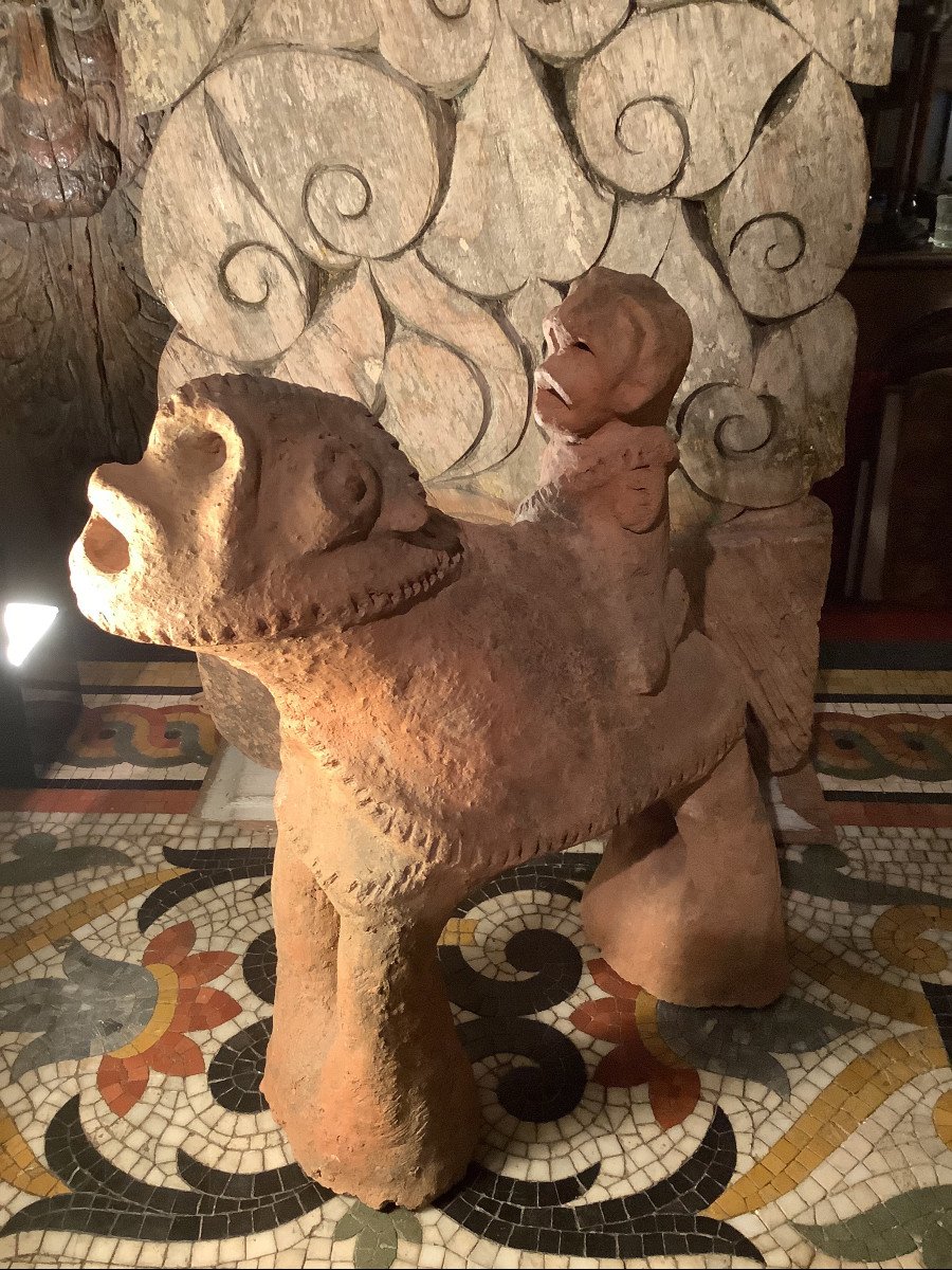 Rider Dakakari (nigeria) In Terracotta-photo-2