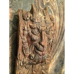 Faune Gothique En Bois d'Applique