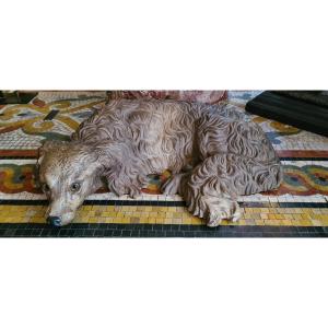 Chien couché "bien vivant"