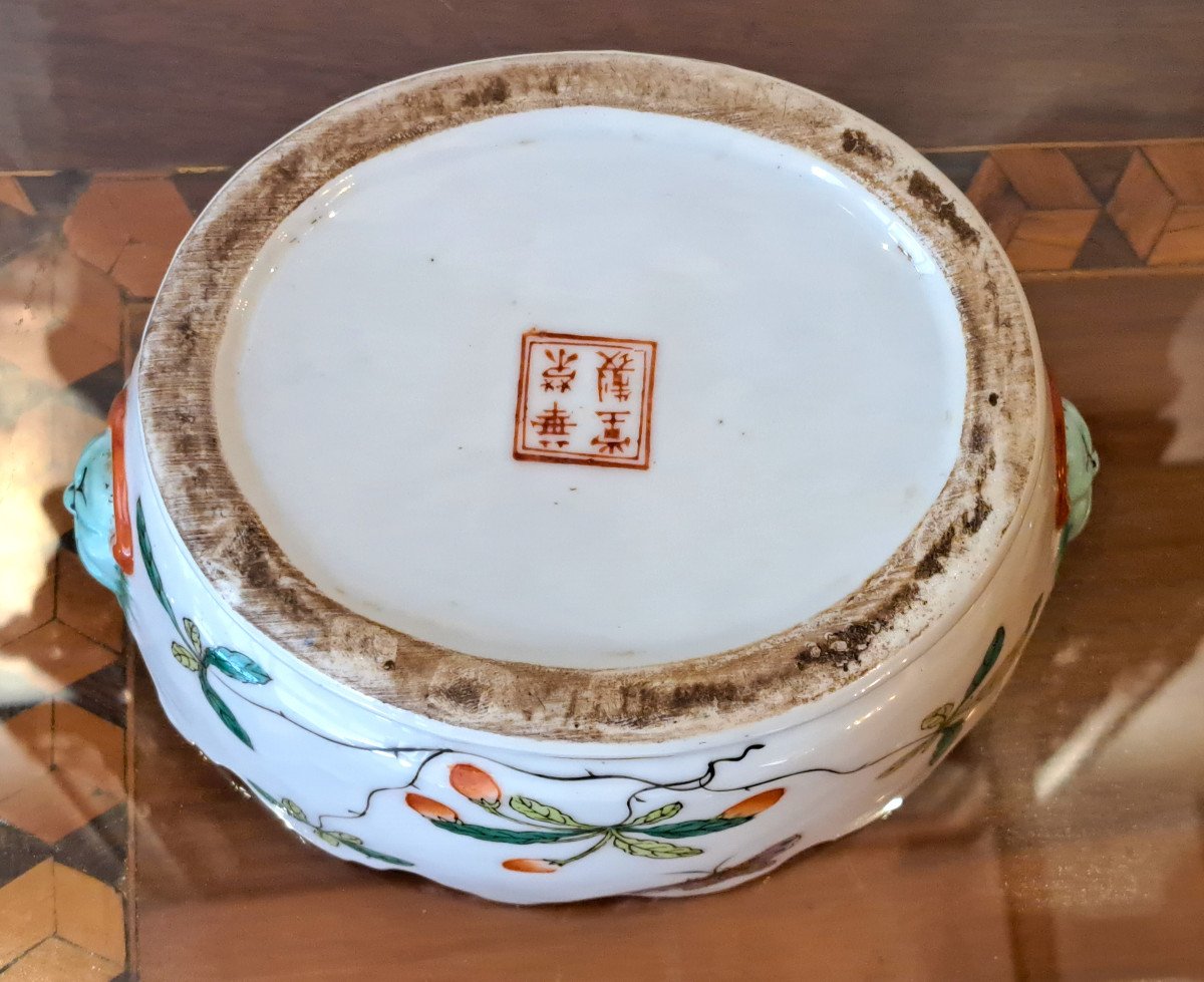 Coupe Verrière En Porcelaine De Chine Aux Papillons-photo-2