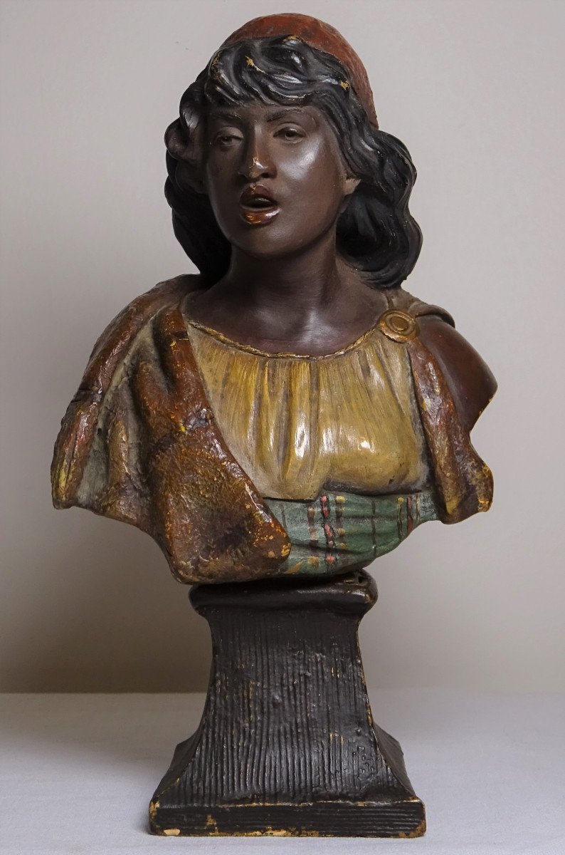 Goldscheider - Bust Of Oriental Woman-photo-3