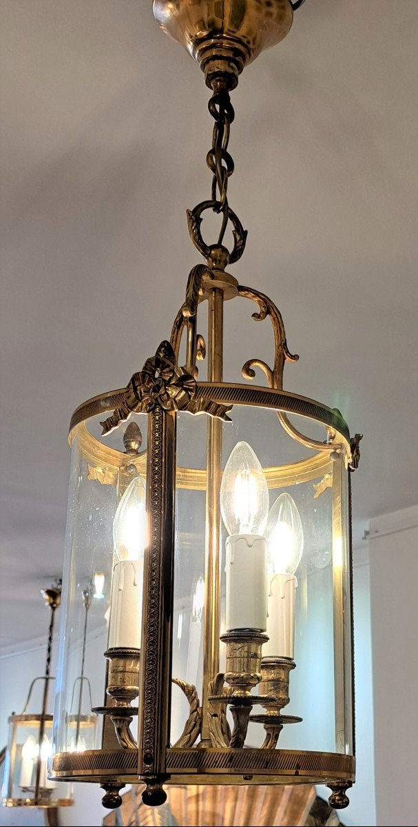 Lanterne De Vestibule aux noeuds de rubans de Style Louis XVI-photo-1