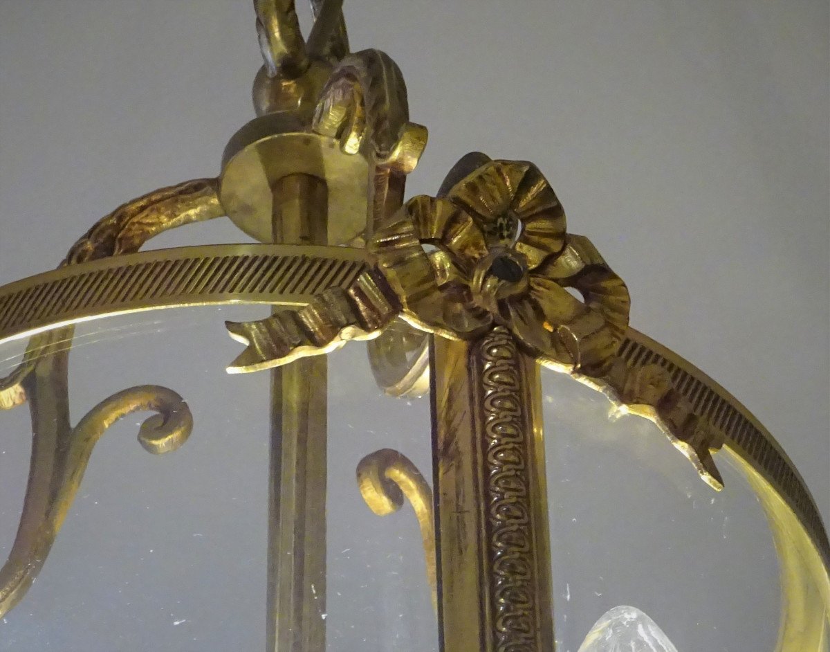 Lanterne De Vestibule aux noeuds de rubans de Style Louis XVI-photo-3