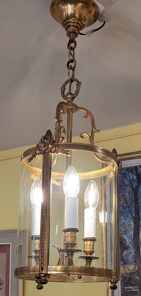 Lanterne De Vestibule aux noeuds de rubans de Style Louis XVI