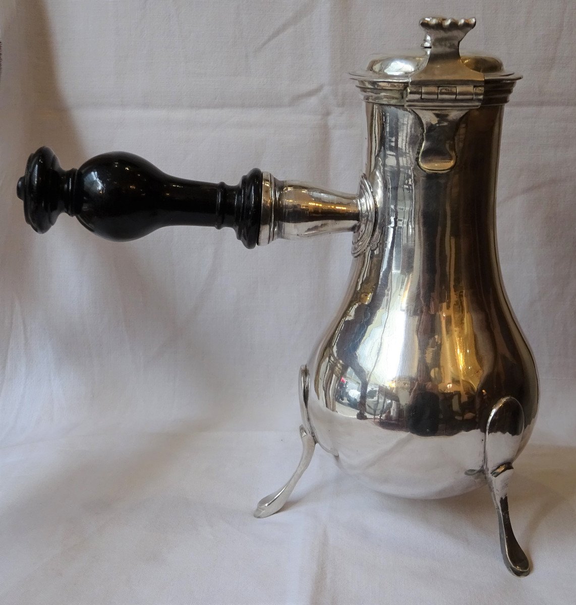 18th Century Silver Plated Metal Jug-photo-3