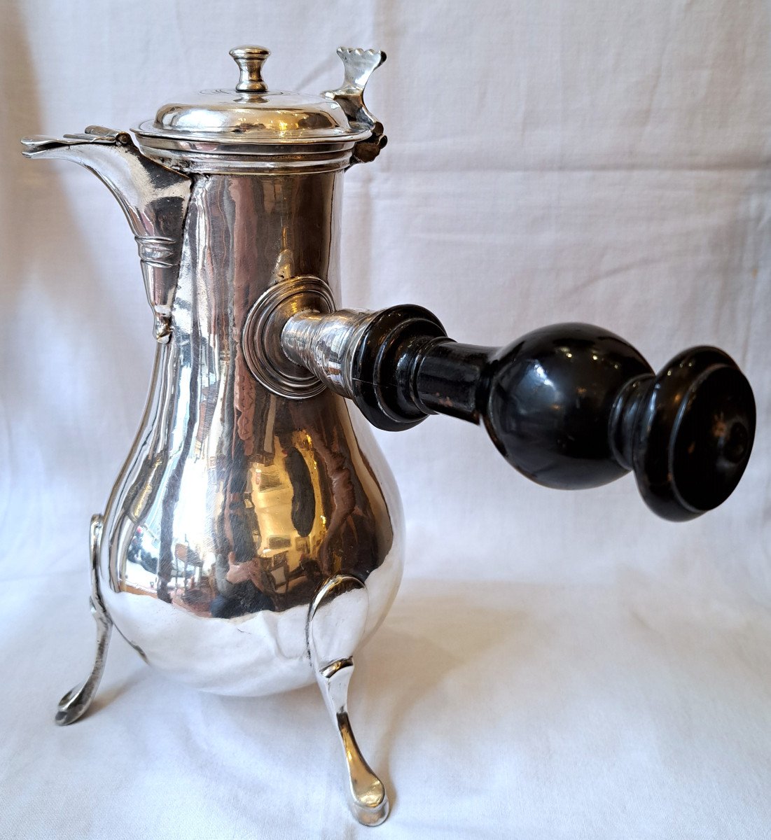18th Century Silver Plated Metal Jug-photo-3